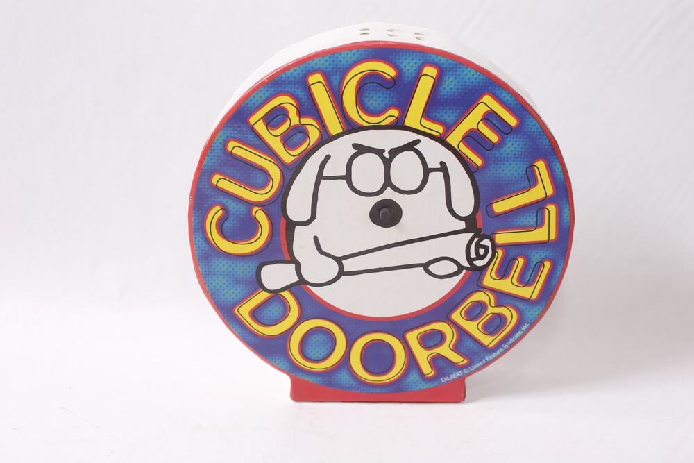 Working Dilbert Dogbert Cubicle Doorbell Funny Comic Office Decor ~ 260427-WH M